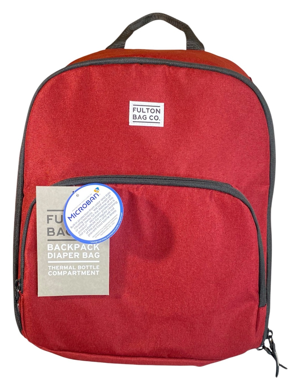 Fulton Bag Co Diaper Bag Backpack Removeable Change Pad Thermal Bottle Section